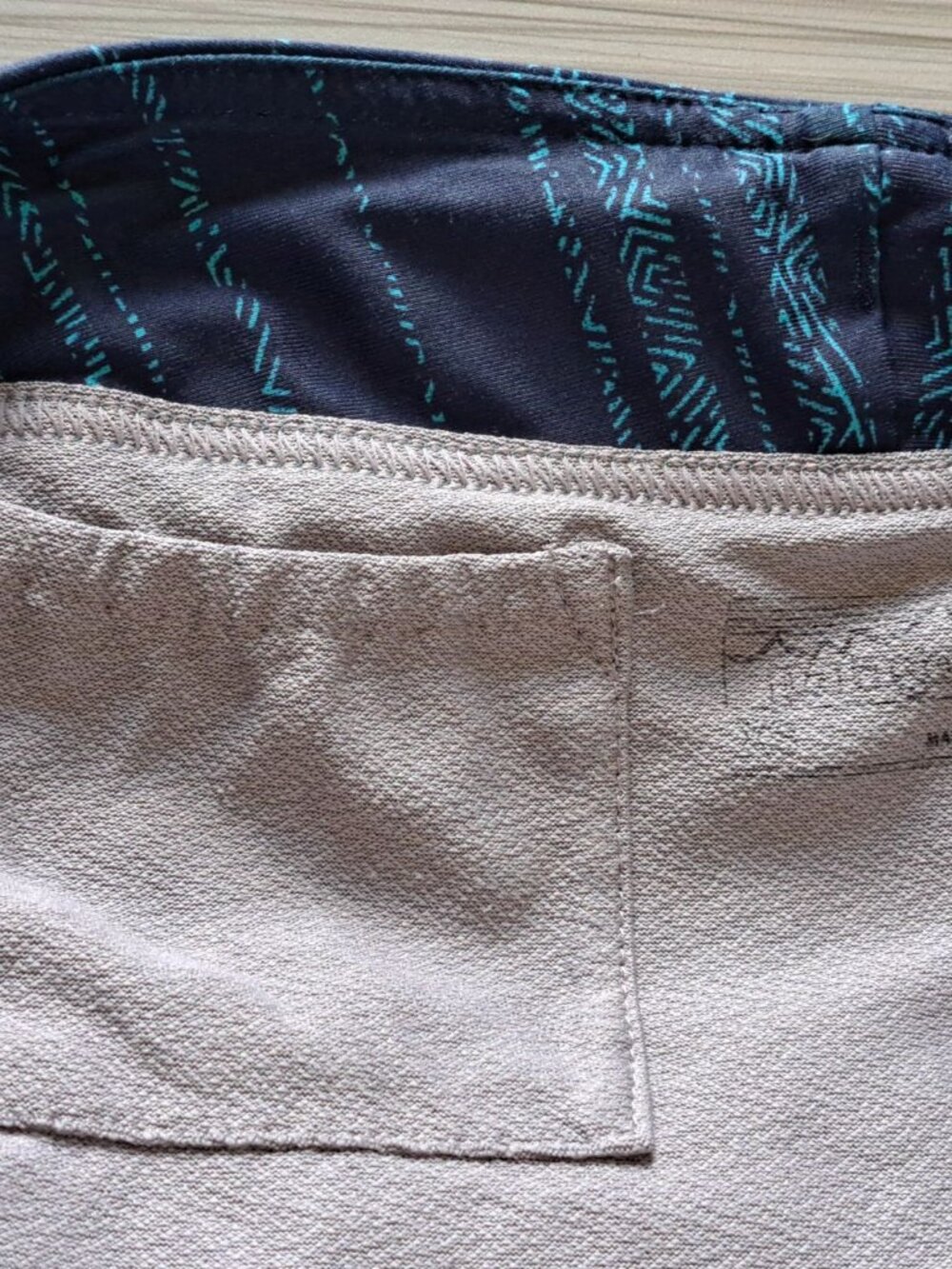 Patagonia Womens Strider Running Shorts Size XS 3" Blue Teal Patterned Waistband - Picture 13 of 14